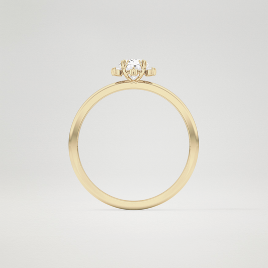 Oval Cluster Lab Grown Diamond Engagement Ring