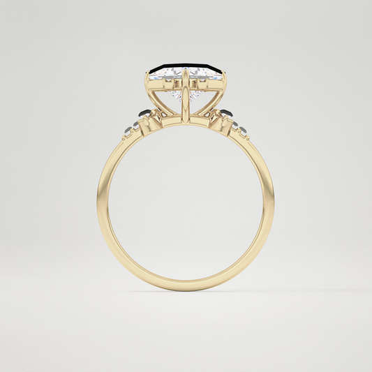 Princess Cluster Lab Grown Diamond Engagement Ring