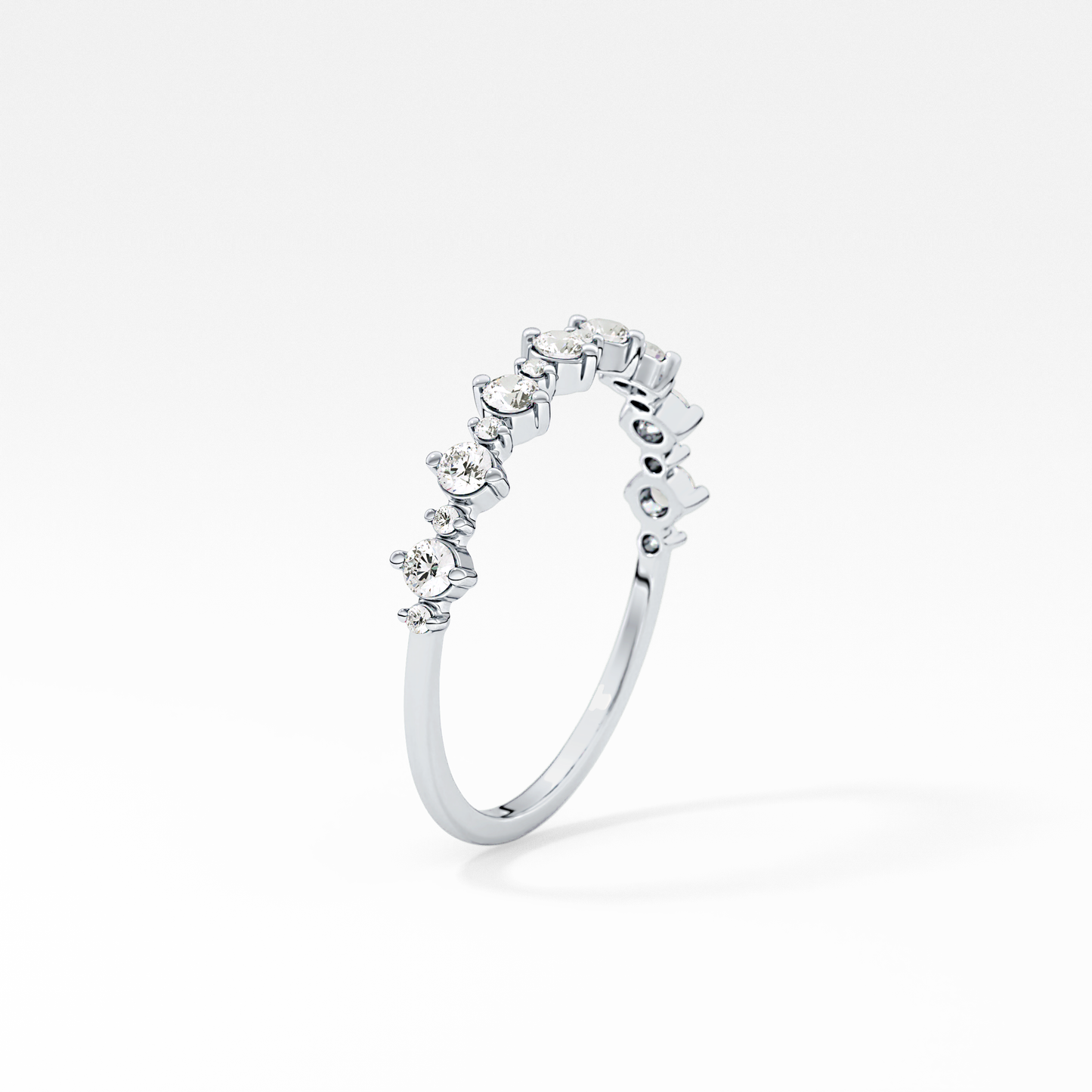Emerald Solitaire Lab Grown Diamond Engagement Ring