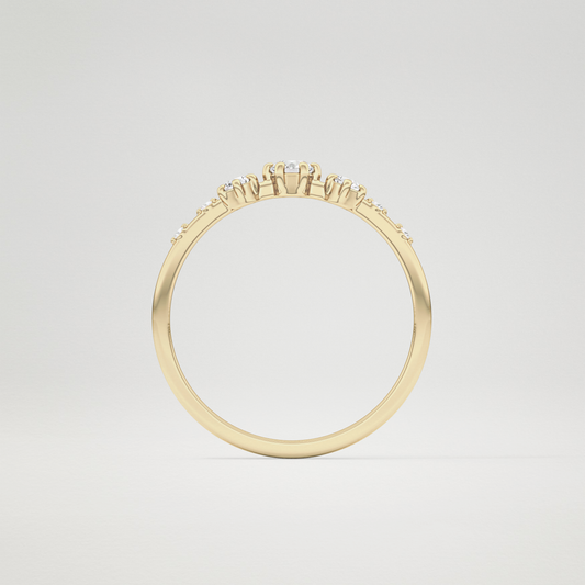 0.22 TCW Round Multi Stone Lab Grown Diamond Wedding Band