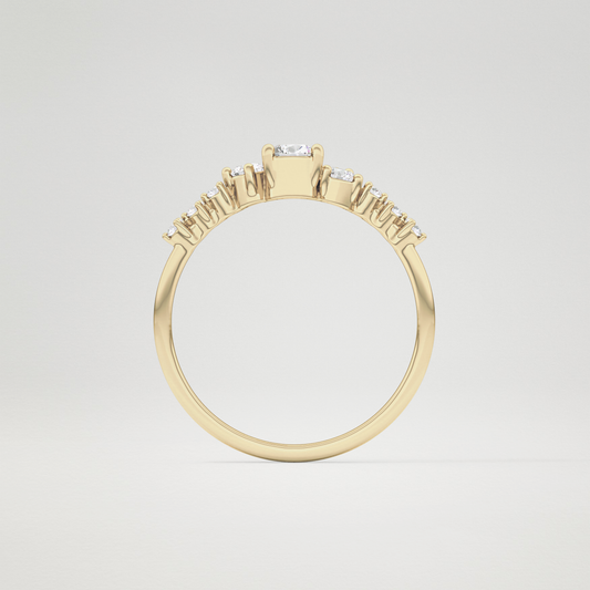 0.41 TCW Round Multi Stone Lab Grown Diamond Wedding Band