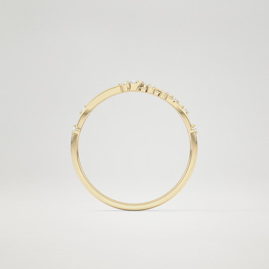 0.06 TCW Round Multi Stone Lab Grown Diamond Wedding Band