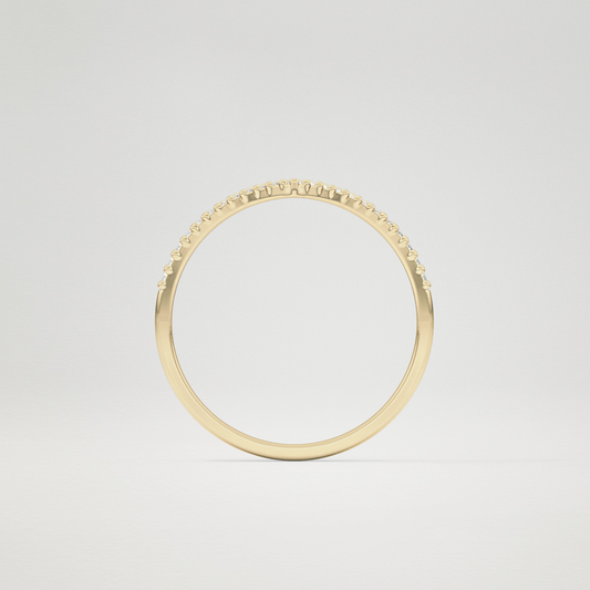 0.11 TCW Round Chevron Lab Grown Diamond Wedding Band