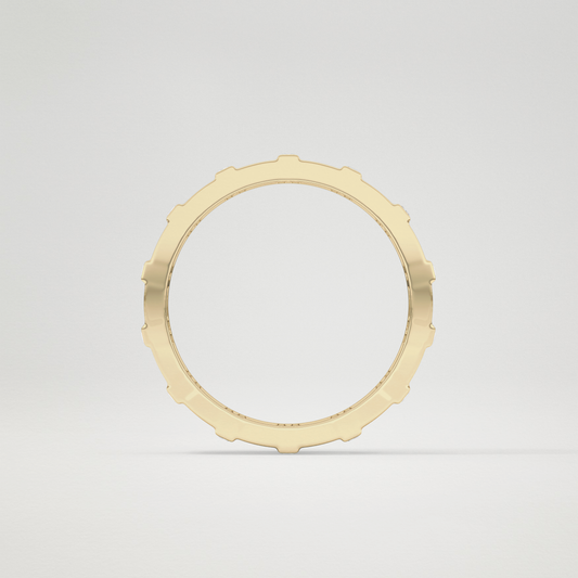 0.77 TCW Baguette Patterned Lab Grown Diamond Wedding Band