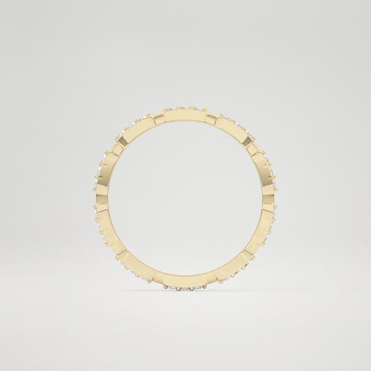 0.20 TCW Round Full Eternity Lab Grown Diamond Wedding Band