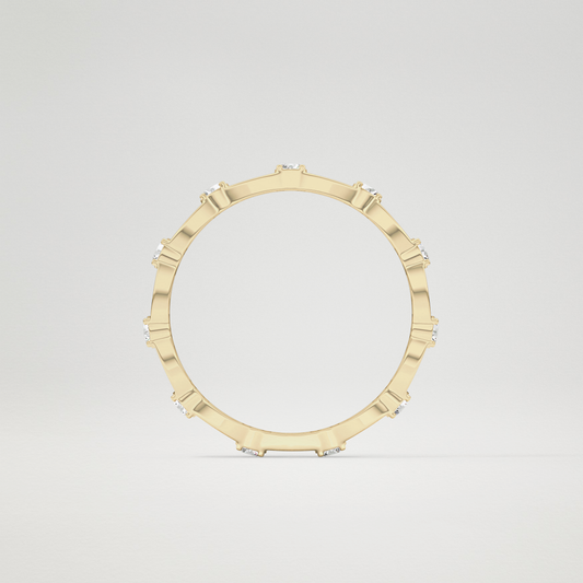 0.33 TCW Round Eternity Lab Grown Diamond Wedding Band