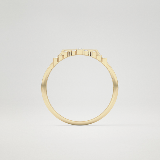 0.10 TCW Round Multi Stone Lab Grown Diamond Wedding Band