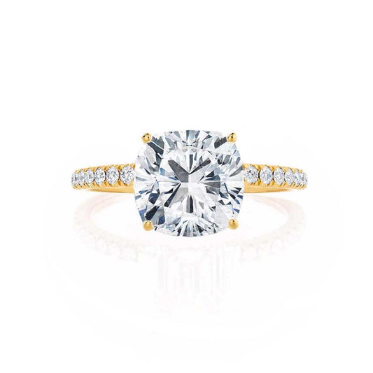 Cushion Pave Lab Grown Diamond Engagement Ring