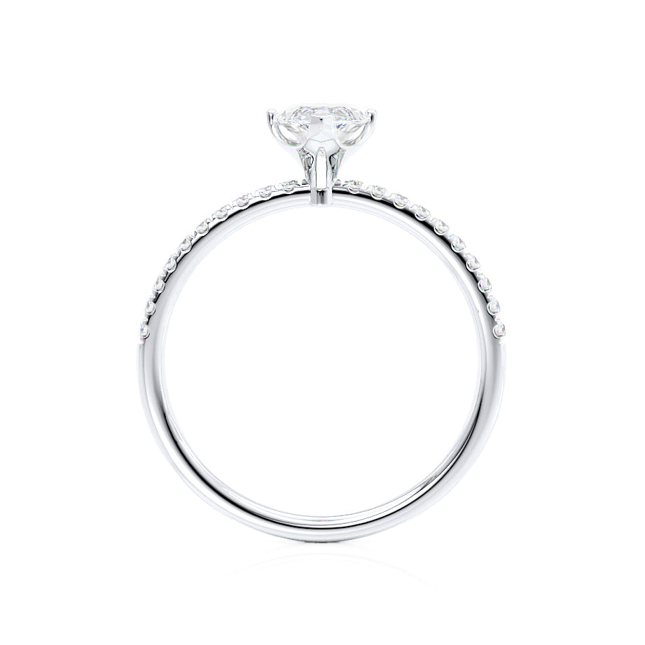 Marquise Pave Lab Grown Diamond Engagement Ring