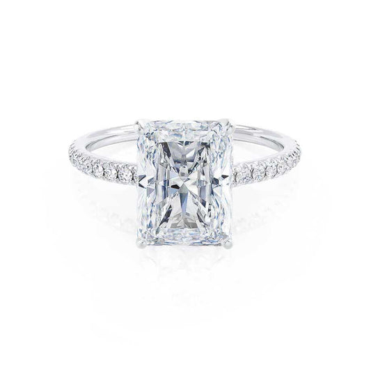 Radiant Pave Lab Grown Diamond Engagement Ring