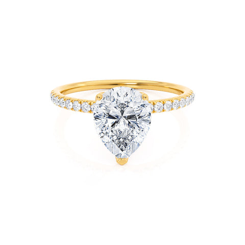 0.94 CT Pear Shaped Moissanite Solitaire Style Engagement Ring 2 0.94 CT Pear Shaped Moissanite Solitaire Style Engagement Ring 2