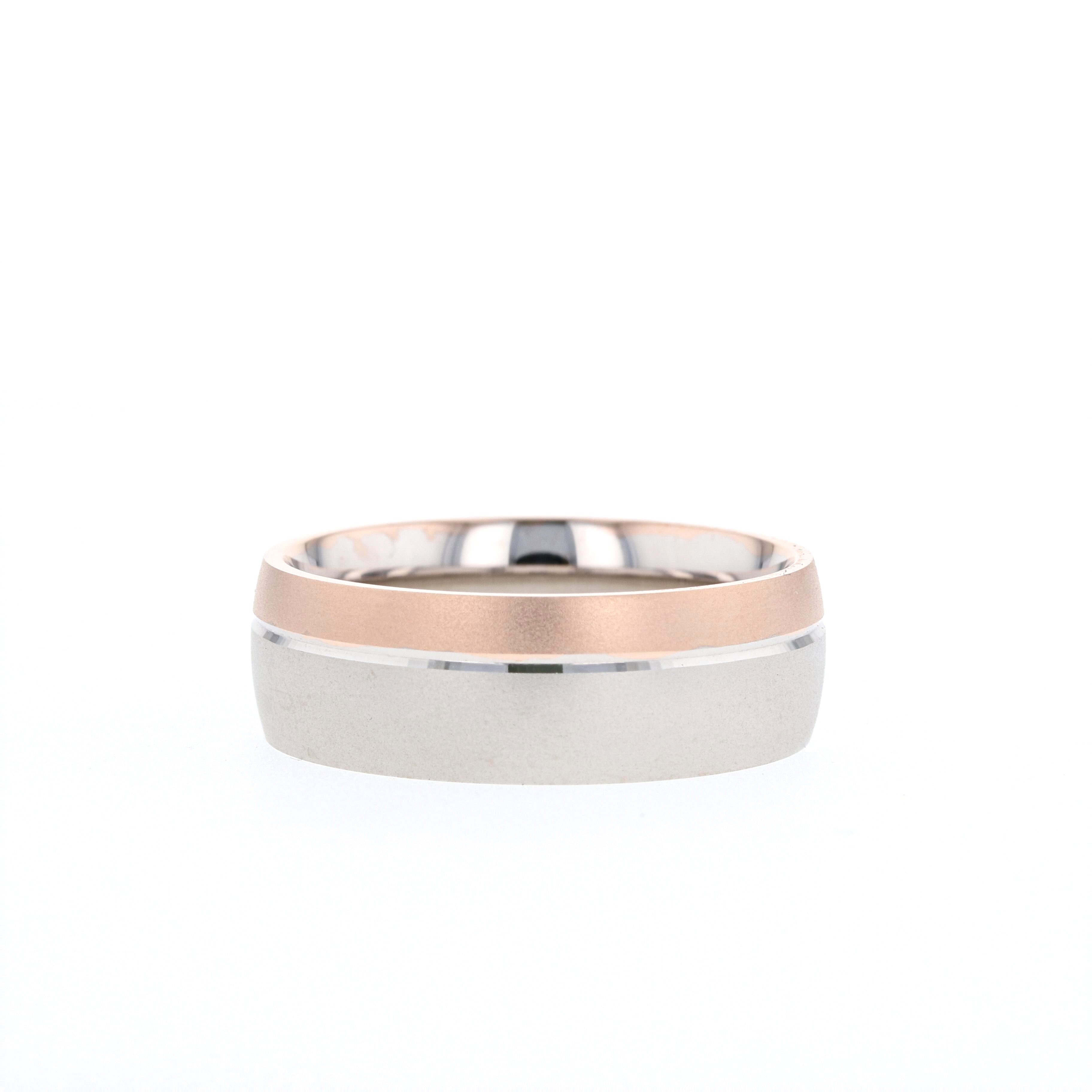 Satin-Finish Two Tone Regular Men's Band 2 Satin-Finish Two Tone Regular Men's Band 2