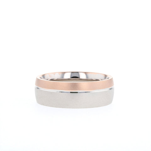Satin-Finish Two Tone Regular Men's Band 2 Satin-Finish Two Tone Regular Men's Band 2