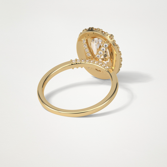 Oval Halo Lab Grown Diamond Engagement Ring