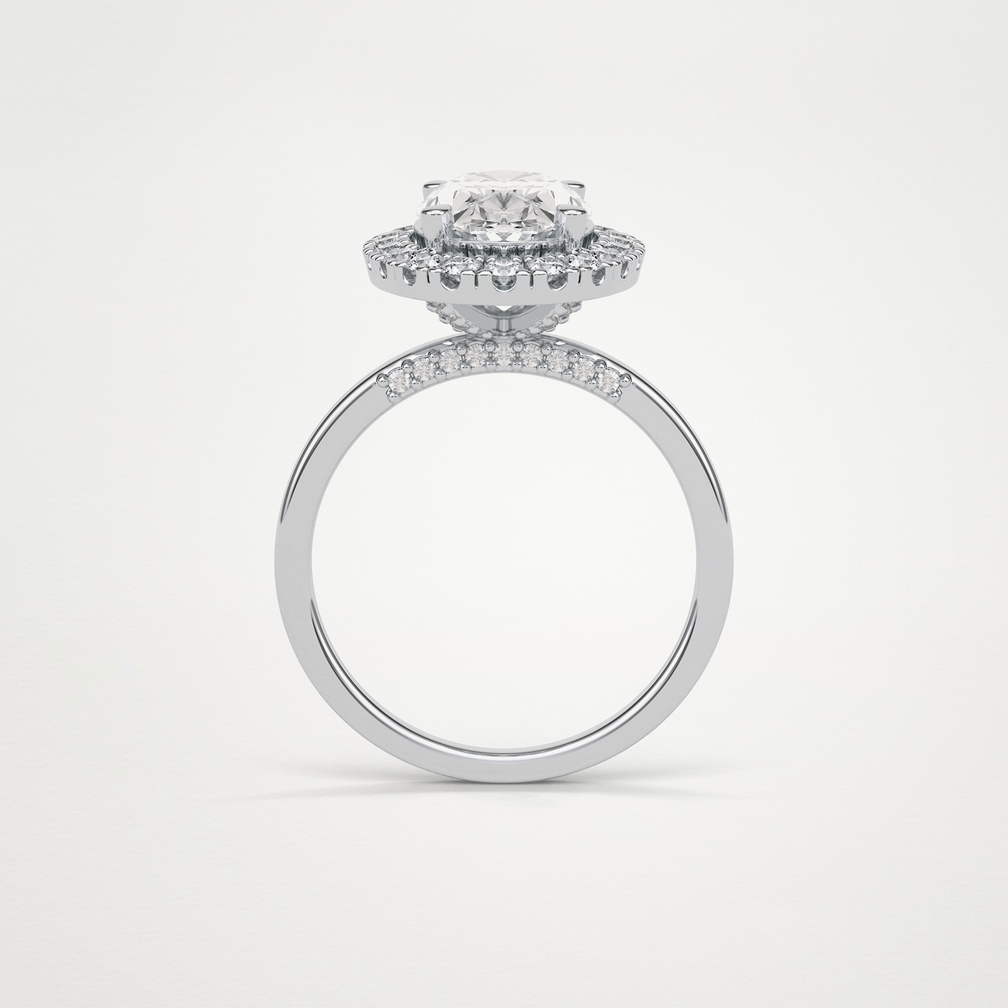 Oval Halo Lab Grown Diamond Engagement Ring