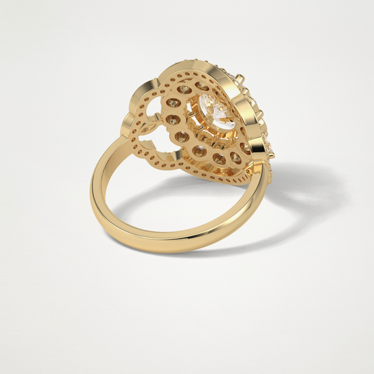 Oval Halo Lab Grown Diamond Engagement Ring