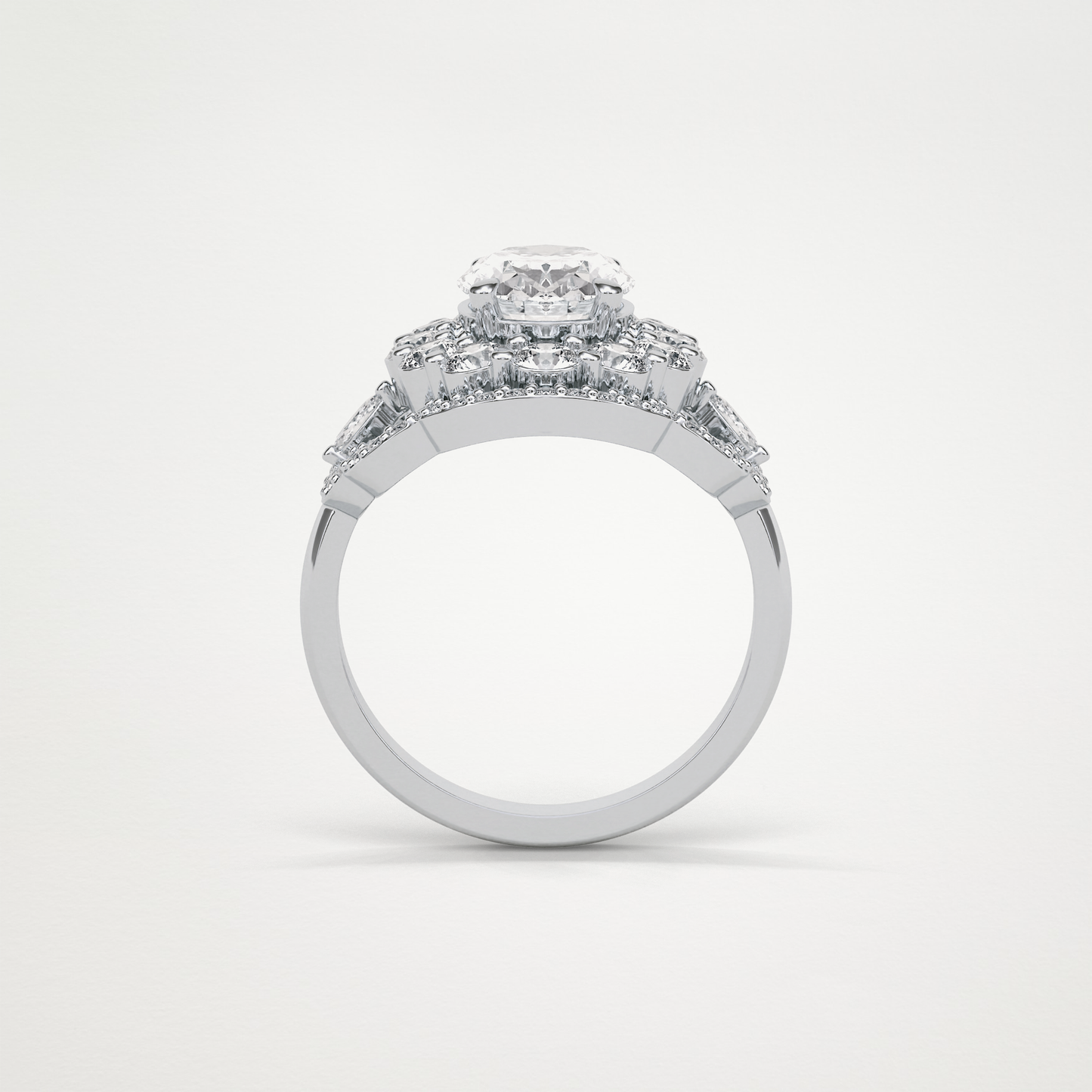 Oval Halo Lab Grown Diamond Engagement Ring