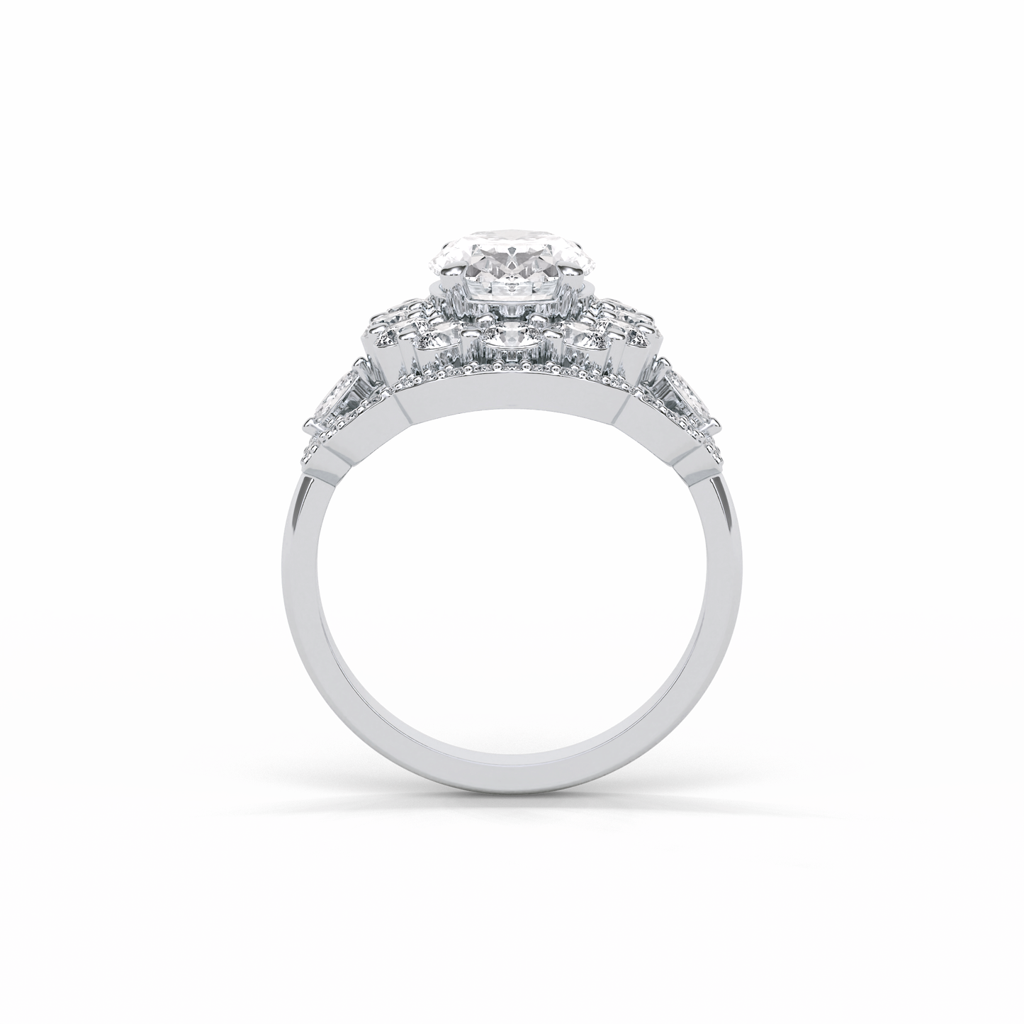 Oval Halo Lab Grown Diamond Engagement Ring