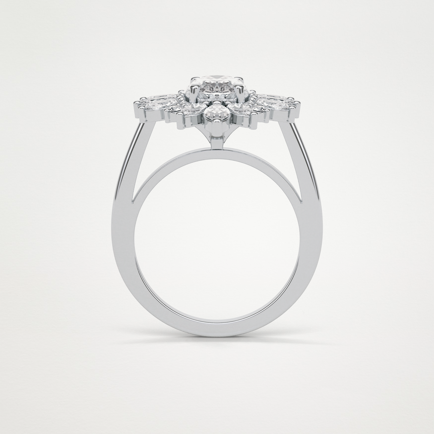 Oval Halo Lab Grown Diamond Engagement Ring