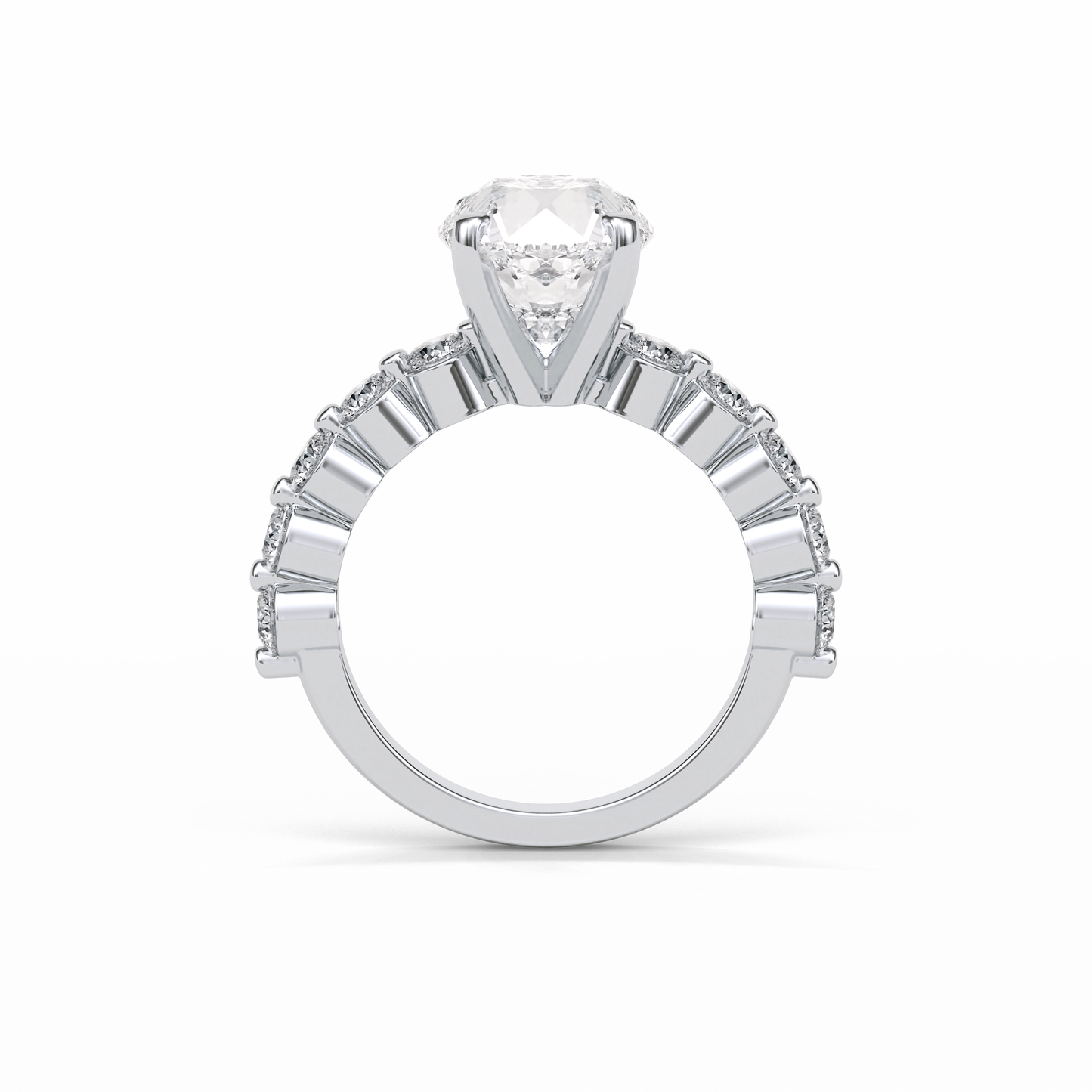 Round Dainty Lab Grown Diamond Engagement Ring