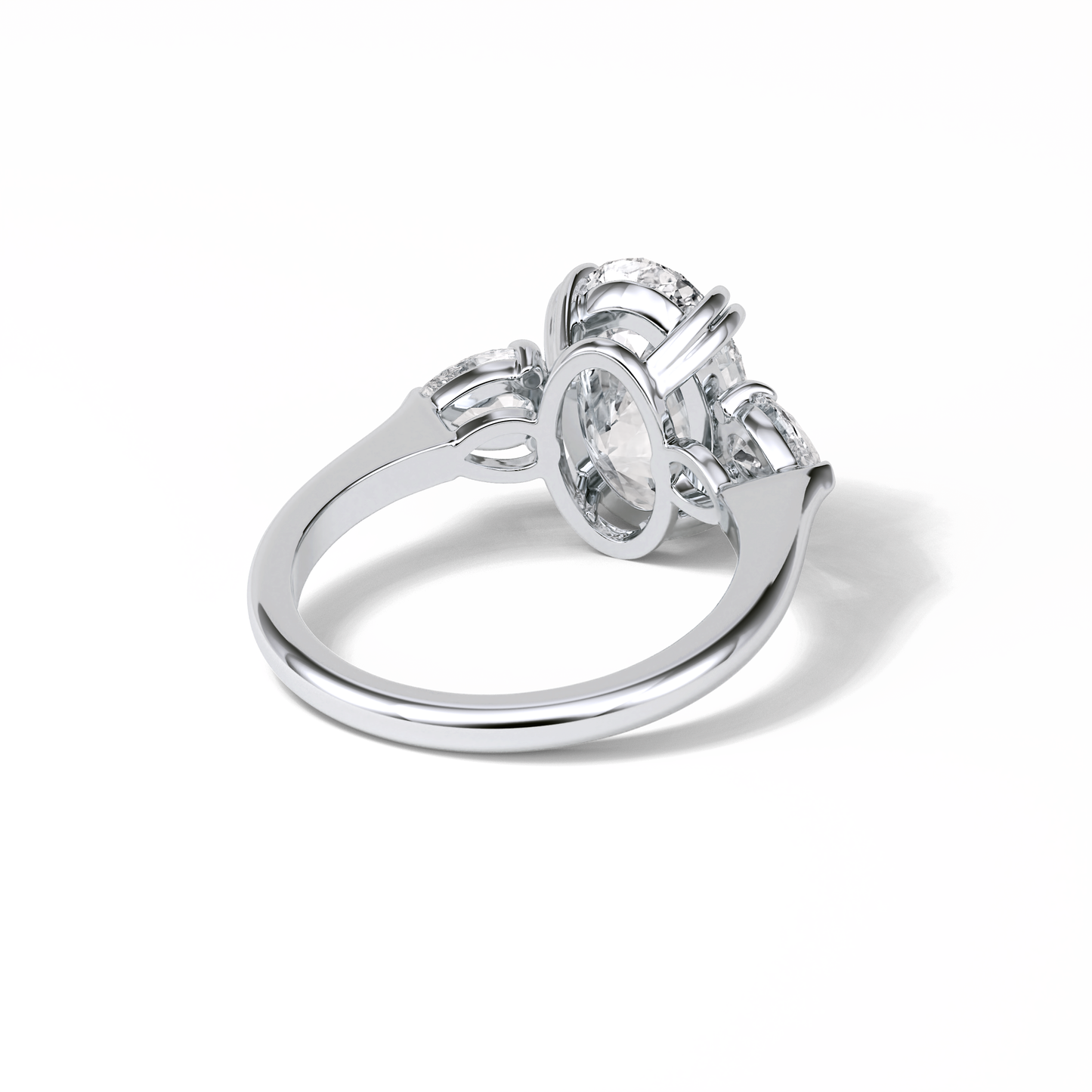 Oval Halo & Pave Lab Grown Diamond Engagement Ring
