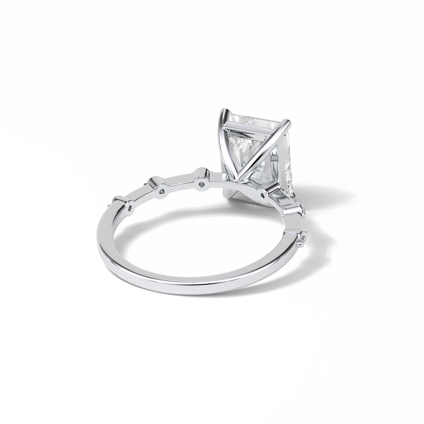 Radiant Dainty Lab Grown Diamond Engagement Ring