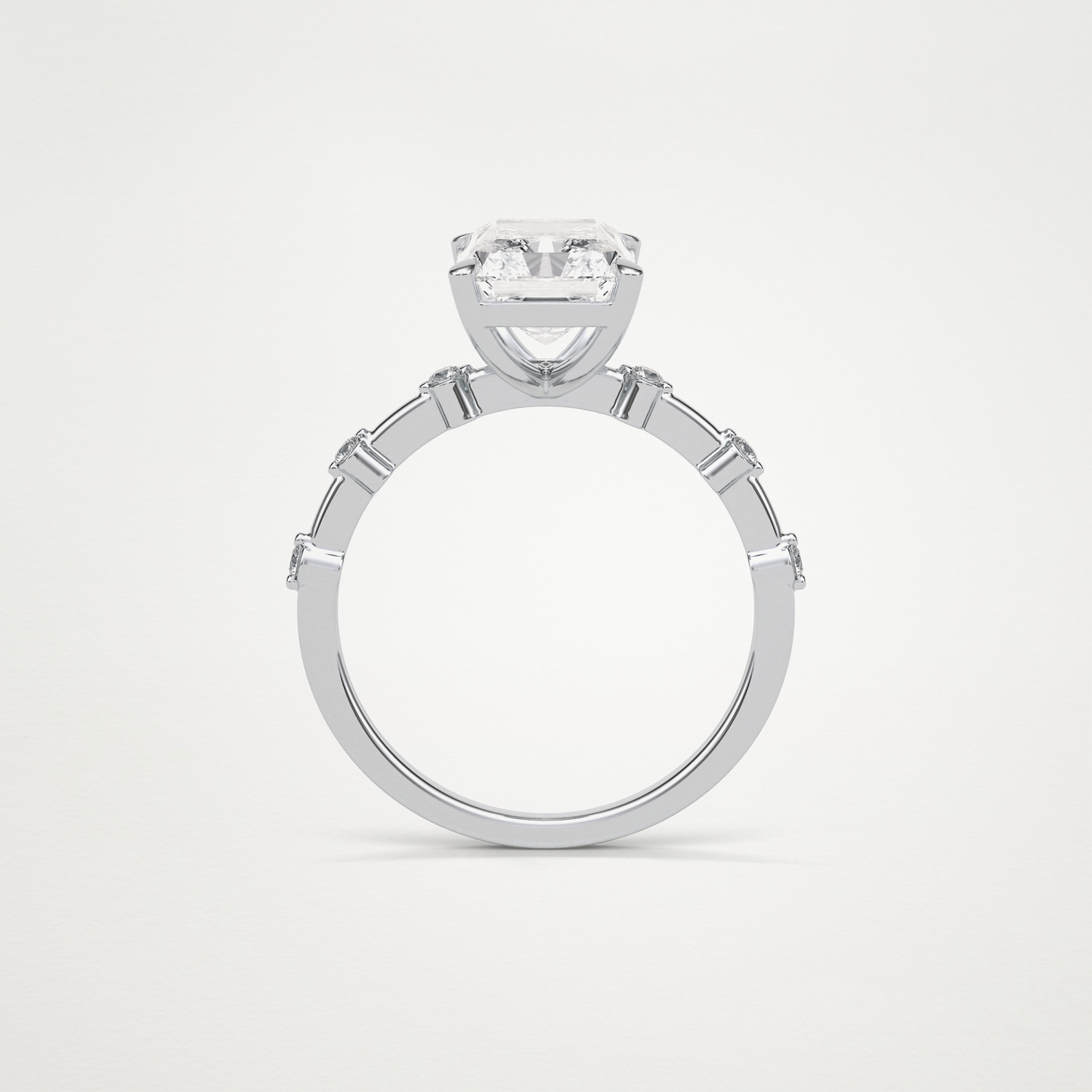 Radiant Dainty Lab Grown Diamond Engagement Ring