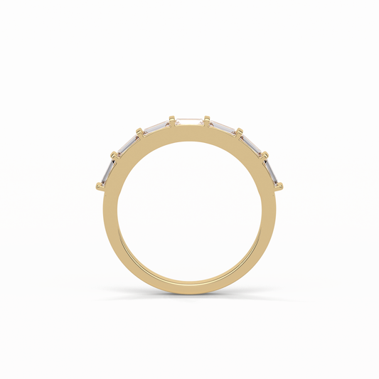 0.56 TCW Baguette Shaped Wedding Band 9