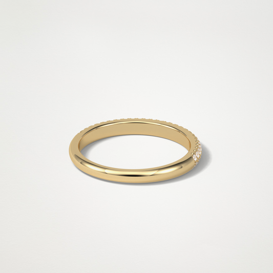 0.32 TCW Round Lab Grown Diamond Half Eternity Wedding Band