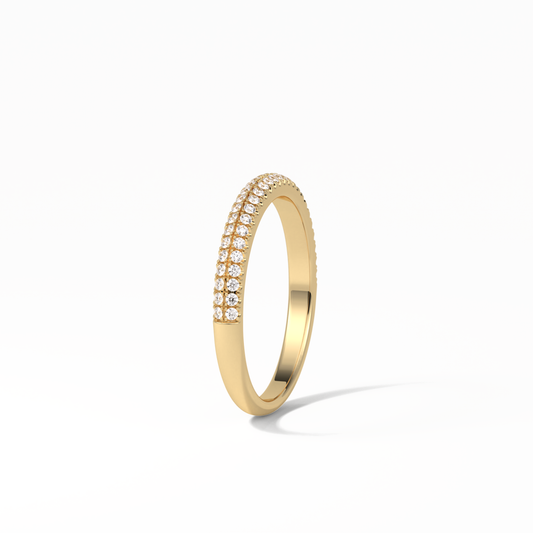 0.32 TCW Round Shaped Wedding Band 9