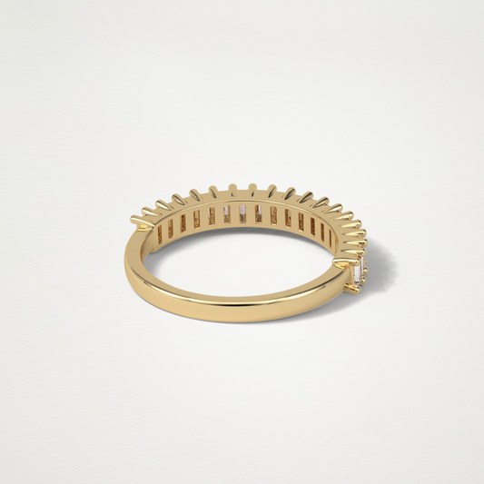 0.5 TCW Baguette Lab Grown Diamond Half Eternity Wedding Band