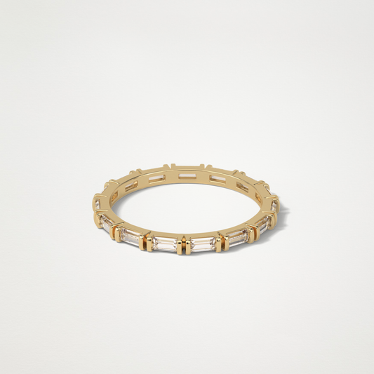 0.66 TCW Baguette Lab Grown Diamond Full Eternity Wedding Band