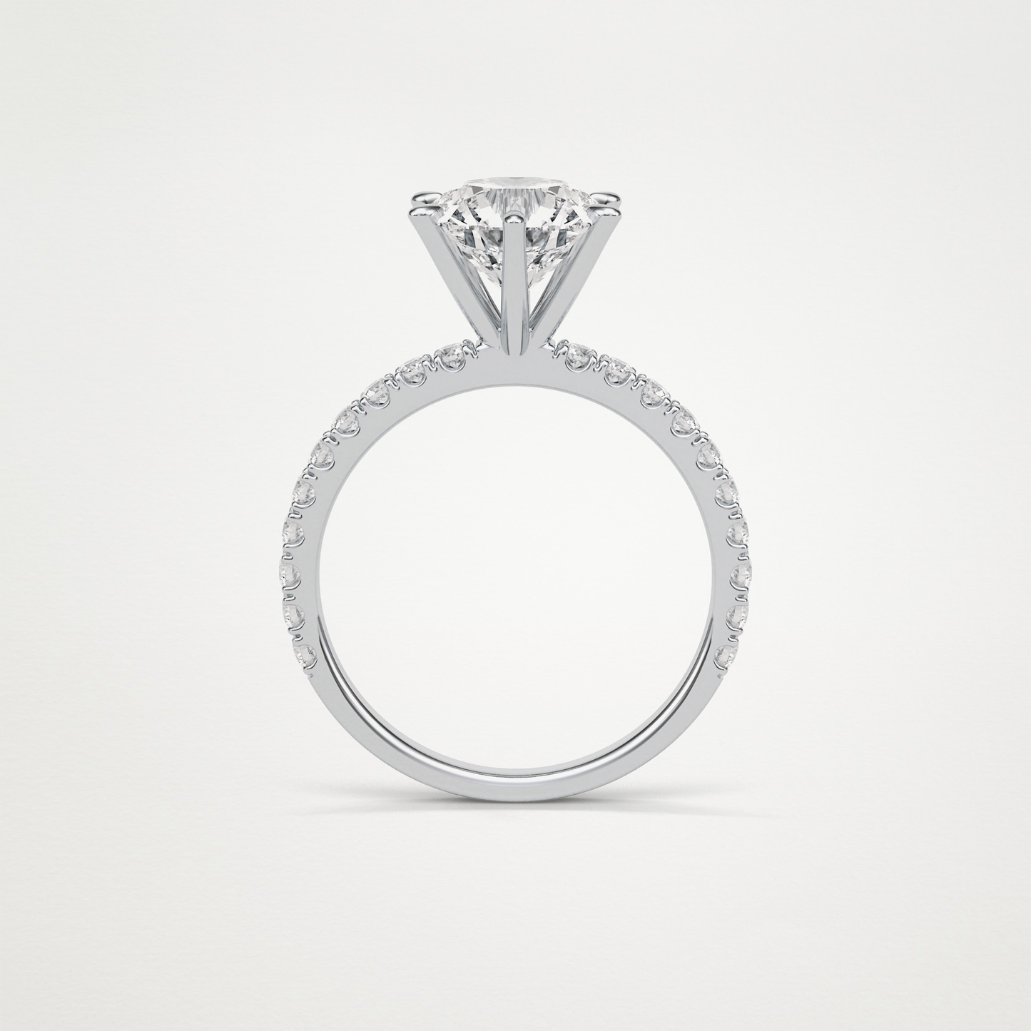 Radiant Pave Lab Grown Diamond Engagement Ring