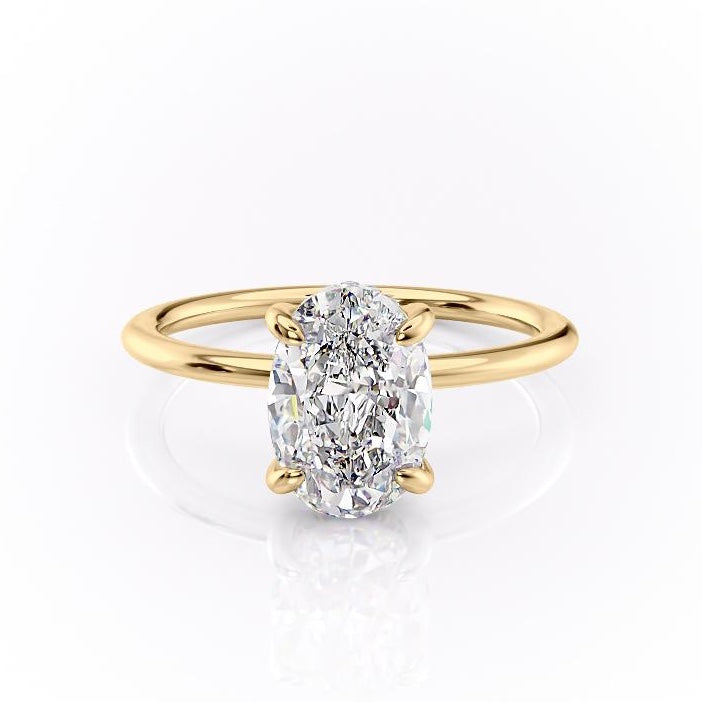 2.10 CT Oval Cut Solitaire Style Moissanite Engagement Ring 11 2.10 CT Oval Cut Solitaire Style Moissanite Engagement Ring 11