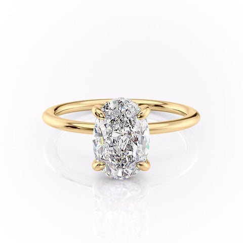 2.10 CT Oval Cut Solitaire Style Moissanite Engagement Ring 11 2.10 CT Oval Cut Solitaire Style Moissanite Engagement Ring 11