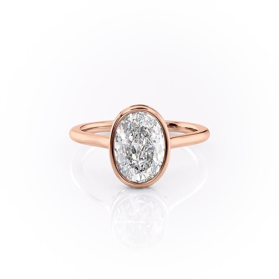 2.10 CT Oval Cut Bezel Solitaire Moissanite Engagement Ring 12 2.10 CT Oval Cut Bezel Solitaire Moissanite Engagement Ring 12