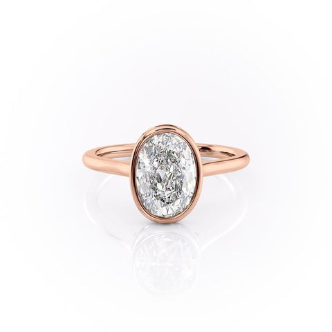 2.10 CT Oval Cut Bezel Solitaire Moissanite Engagement Ring 12 2.10 CT Oval Cut Bezel Solitaire Moissanite Engagement Ring 12