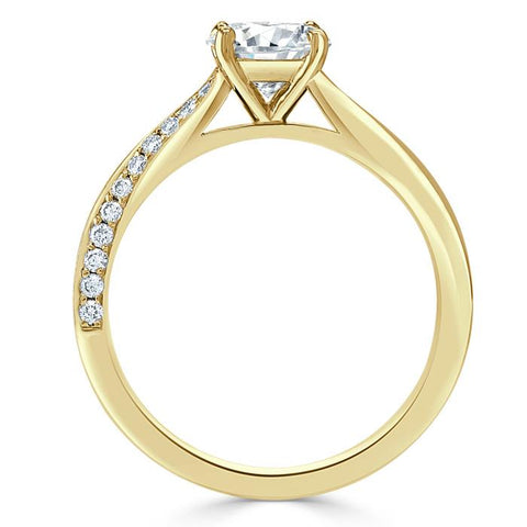 1.25 CT Cushion Cut Solitaire Moissanite Engagement Ring 5 1.25 CT Cushion Cut Solitaire Moissanite Engagement Ring 5