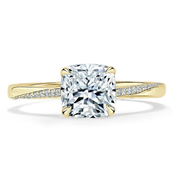 1.25 CT Cushion Cut Solitaire Moissanite Engagement Ring 4 1.25 CT Cushion Cut Solitaire Moissanite Engagement Ring 4