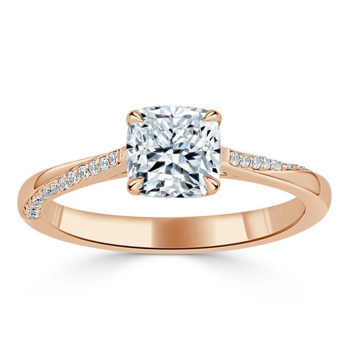 1.25 CT Cushion Cut Solitaire Moissanite Engagement Ring 6 1.25 CT Cushion Cut Solitaire Moissanite Engagement Ring 6