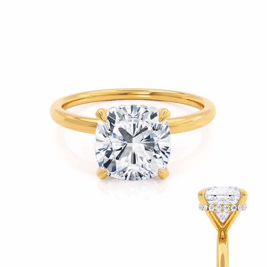 1.70 CT Cushion Shaped Moissanite Hidden Halo Style Engagement Ring 1 1.70 CT Cushion Shaped Moissanite Hidden Halo Style Engagement Ring 1