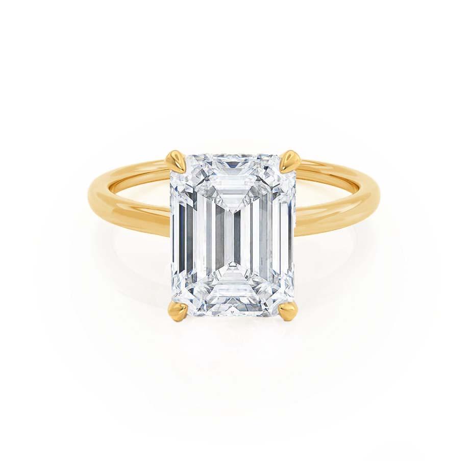 1.75 CT Emerald Shaped Moissanite Hidden Halo Style Engagement Ring 1 1.75 CT Emerald Shaped Moissanite Hidden Halo Style Engagement Ring 1