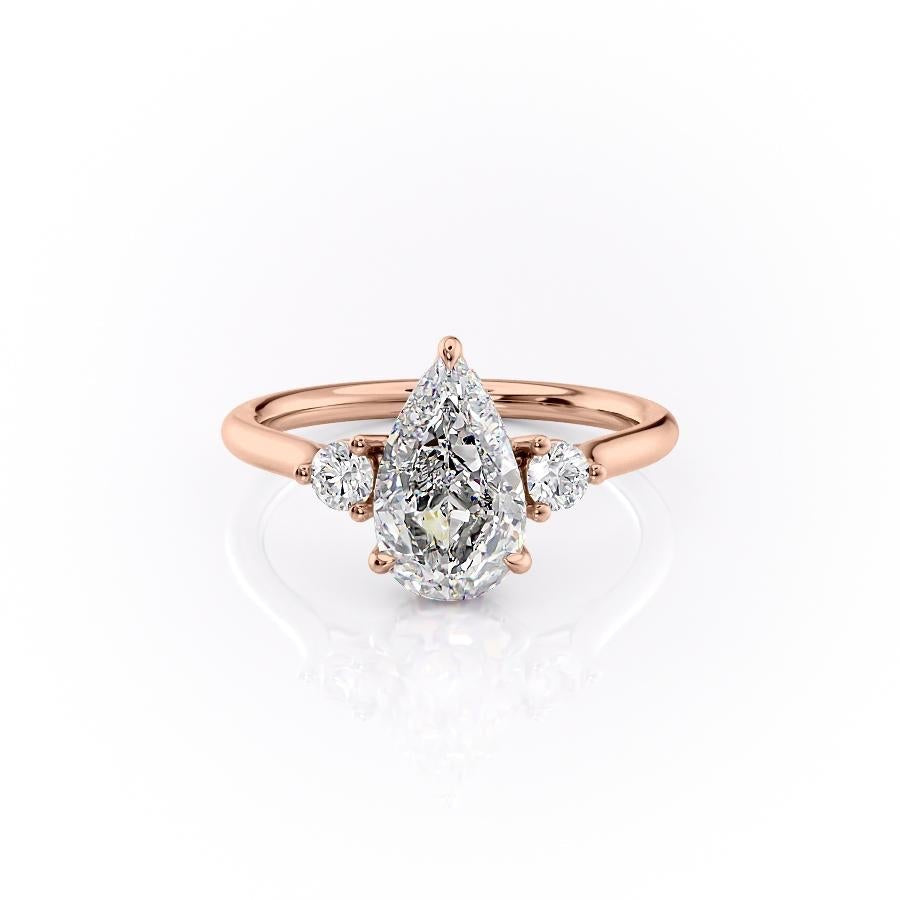 2.0 CT Pear Cut Three Stone Moissanite Engagement Ring 12 2.0 CT Pear Cut Three Stone Moissanite Engagement Ring 12