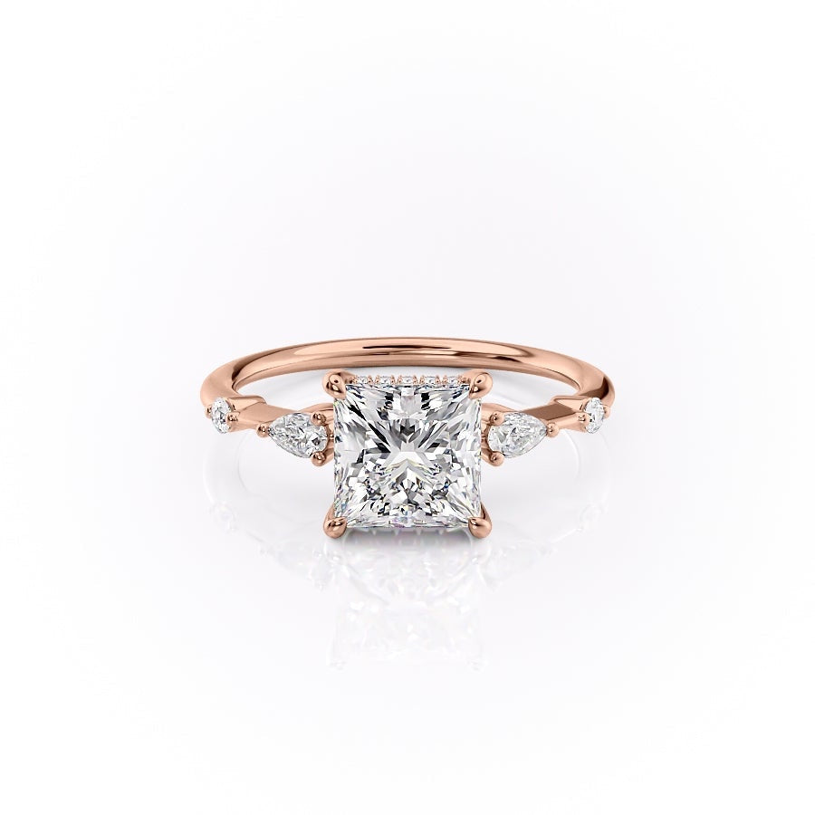 2.08 CT Princess Cut Solitaire Dainty Style Moissanite Engagement Ring 12 2.08 CT Princess Cut Solitaire Dainty Style Moissanite Engagement Ring 12