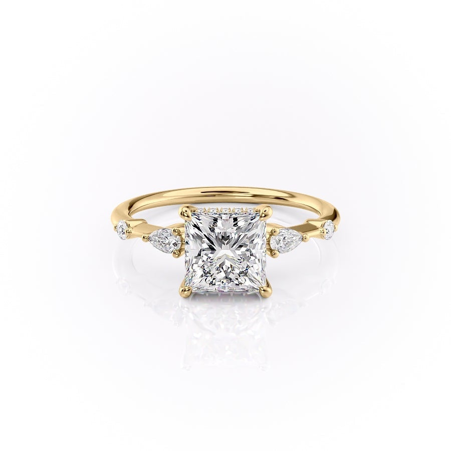 2.08 CT Princess Cut Solitaire Dainty Style Moissanite Engagement Ring 11 2.08 CT Princess Cut Solitaire Dainty Style Moissanite Engagement Ring 11