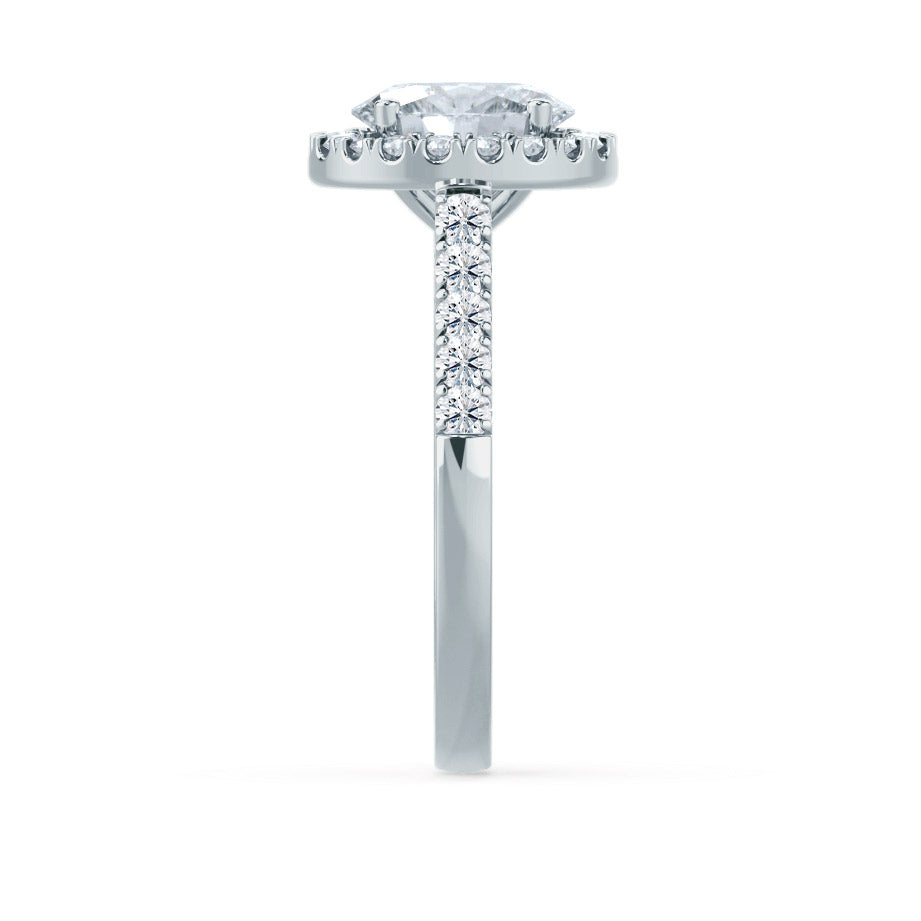 1.50 CT Oval Shaped Moissanite Halo Style Engagement Ring 8 1.50 CT Oval Shaped Moissanite Halo Style Engagement Ring 8