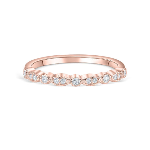 0.16 TCW Round Milgrain Style Moissanite Wedding Band 12 0.16 TCW Round Milgrain Style Moissanite Wedding Band 12