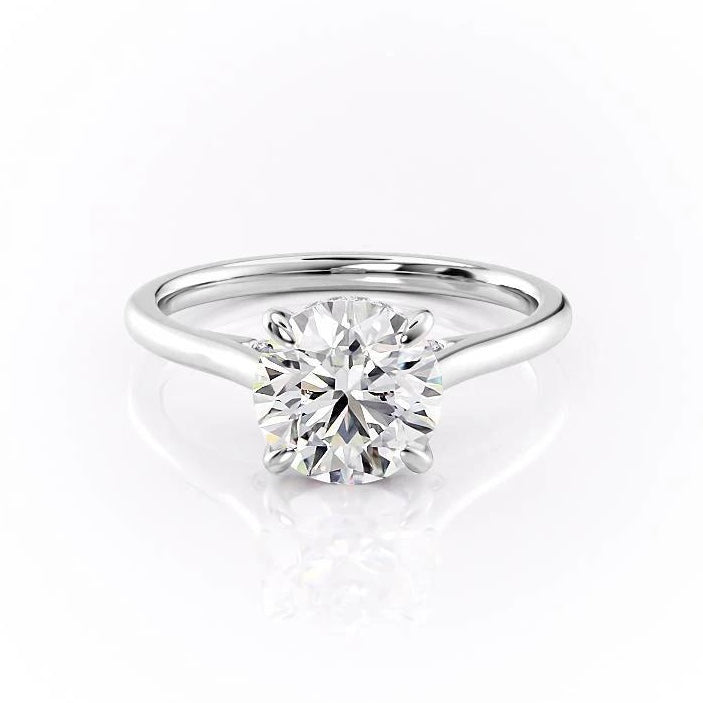 1.60 CT Round Cut Solitaire Hidden Halo Setting Moissanite Engagement Ring 10 1.60 CT Round Cut Solitaire Hidden Halo Setting Moissanite Engagement Ring 10