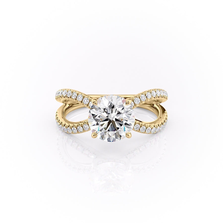 1.35 CT Round Cut Solitaire Unique Pave Setting Moissanite Engagement Ring 11 1.35 CT Round Cut Solitaire Unique Pave Setting Moissanite Engagement Ring 11