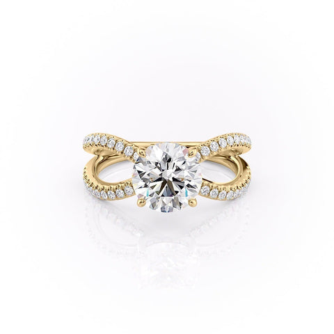 1.35 CT Round Cut Solitaire Unique Pave Setting Moissanite Engagement Ring 11 1.35 CT Round Cut Solitaire Unique Pave Setting Moissanite Engagement Ring 11